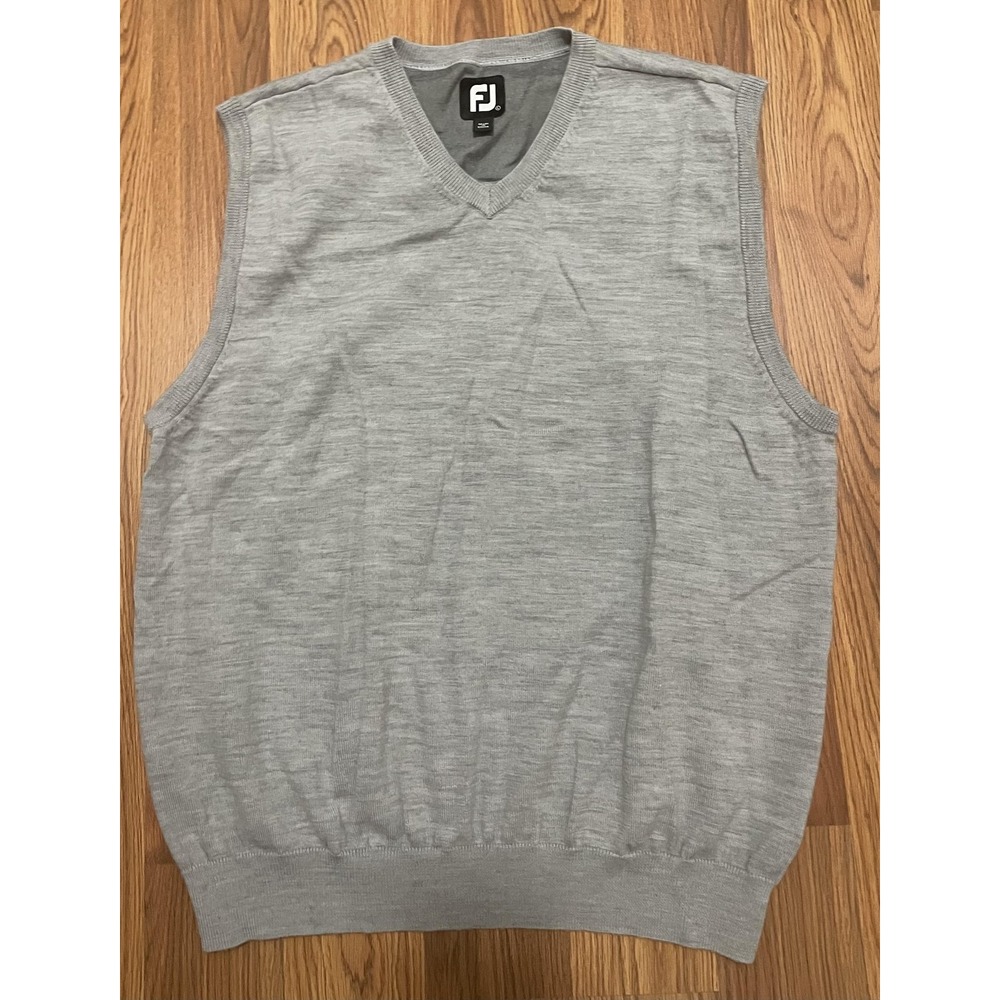 FootJoy Sweater Vest Mens Large Golf V Neck Wool Knit Pullover
